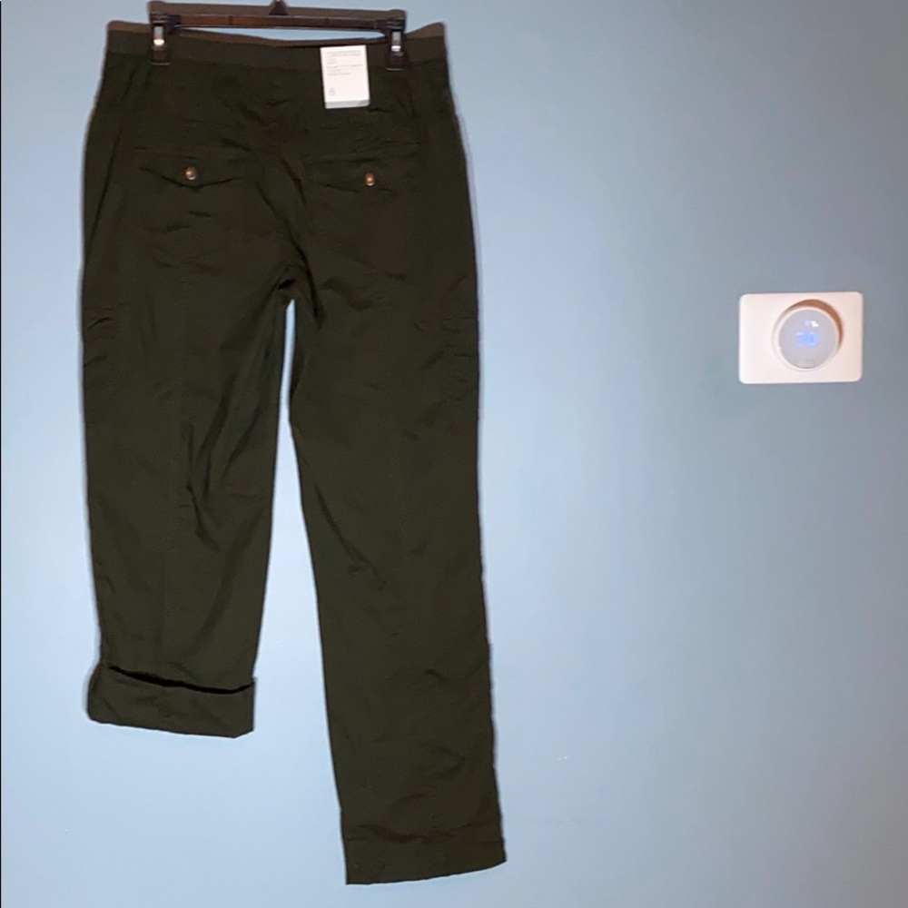 NWT Style & Co Mid Rise Convertible Leg Army Green - Picture 5 of 6